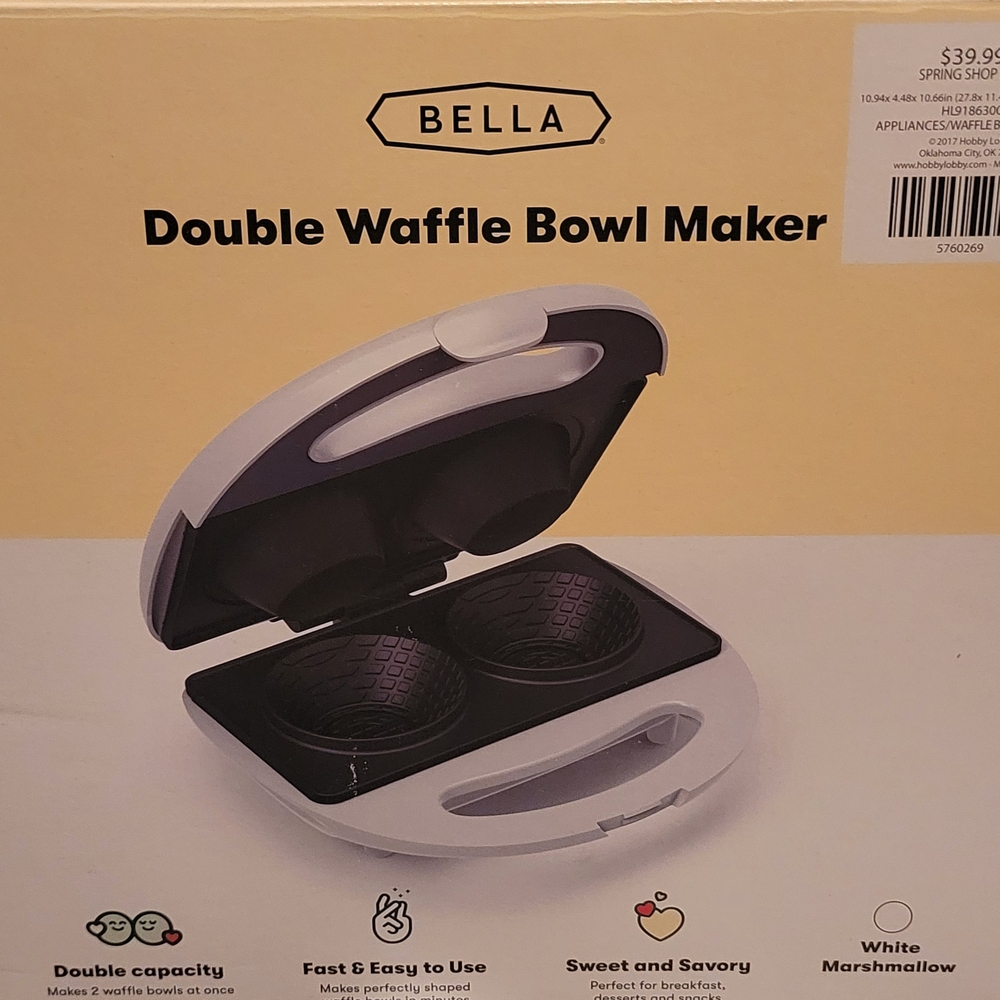 Bella Double Waffle Bowl Maker